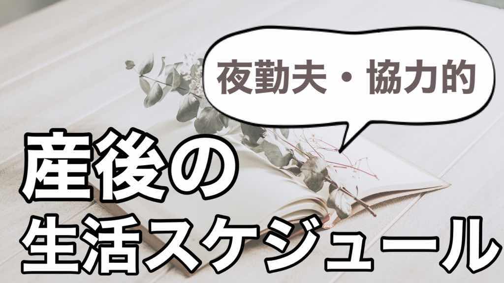 産後 夜勤夫との生活スケジュールを考えてみた 育児 家事には超協力的 おせきごはんブログ